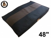 Ellie-Bo XXL Striped Black & Brown Dog Bed to fit 48 inch Dog Cage